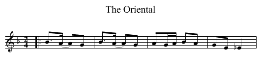 Oriental, The  - staff notation