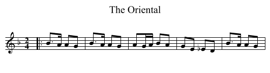 Oriental, The  - staff notation
