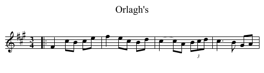 Orlagh's - staff notation