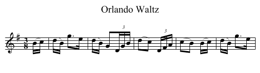 Orlando Waltz - staff notation