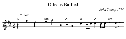 Orleans Baffled - staff notation