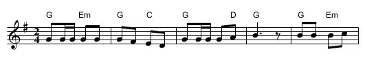 Ormen Lange - staff notation