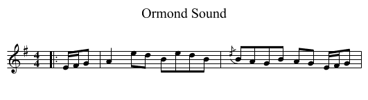 Ormond Sound - staff notation