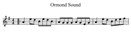 Ormond Sound - staff notation