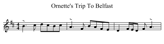 Ornette's Trip To Belfast - staff notation