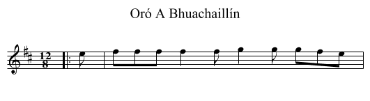 Oró A Bhuachaillín - staff notation
