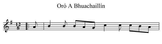 Oró A Bhuachaillín - staff notation
