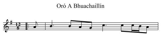 Oró A Bhuachaillín - staff notation