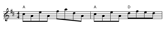 O'Rourke's Reel - staff notation