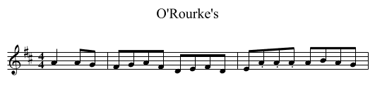 O'Rourke's - staff notation