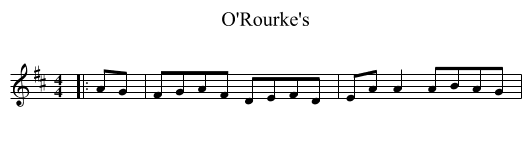 O'Rourke's - staff notation