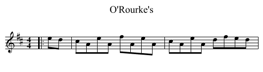 O'Rourke's - staff notation