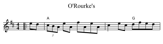 O'Rourke's - staff notation