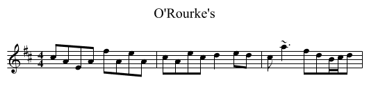 O'Rourke's - staff notation