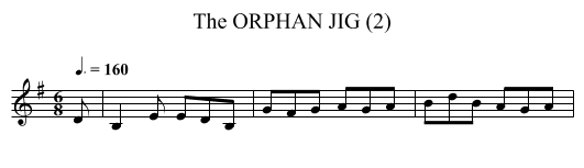 ORPHAN JIG (2), The - staff notation