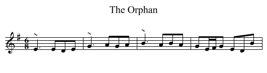 Orphan, The  - staff notation