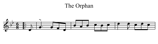 Orphan, The  - staff notation
