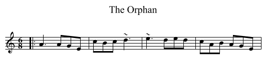 Orphan, The  - staff notation