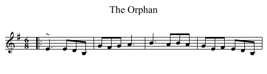 Orphan, The  - staff notation
