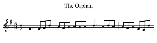 Orphan, The  - staff notation