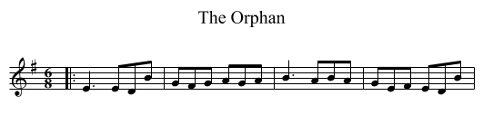 Orphan, The  - staff notation