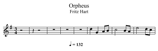 Orpheus - staff notation
