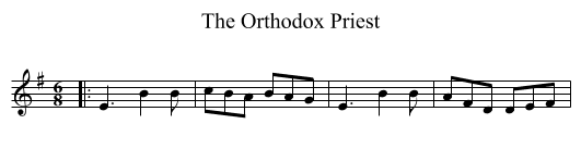 Orthodox Priest, The  - staff notation