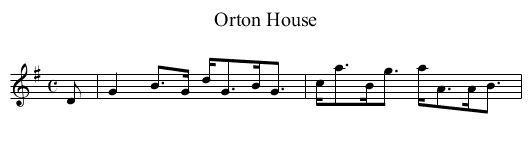 Orton House - staff notation