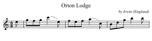 Orton Lodge - staff notation