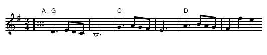 Orvetta Waltz - staff notation