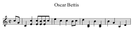 Oscar Bettis - staff notation