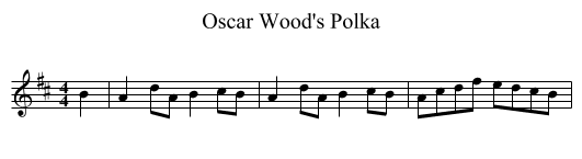 Oscar Wood's Polka - staff notation