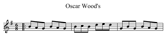 Oscar Wood's - staff notation