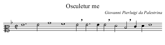 Osculetur me - staff notation