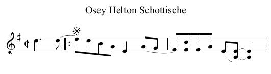 Osey Helton Schottische - staff notation