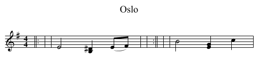 Oslo - staff notation
