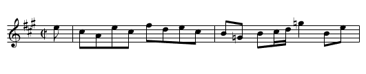 Ossian's Hall - staff notation