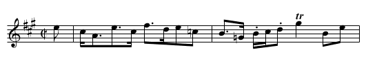 Ossian's Hall - staff notation