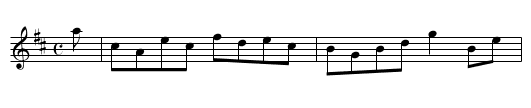 Ossian's Hall - staff notation