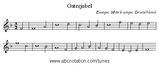 Osterjubel - staff notation