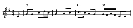 Ostindiens velkomet - staff notation
