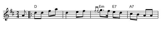 Ostindiens velkomst - staff notation