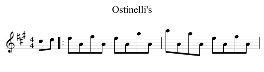 Ostinelli's - staff notation