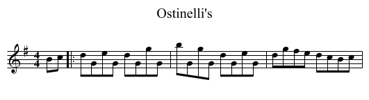 Ostinelli's - staff notation