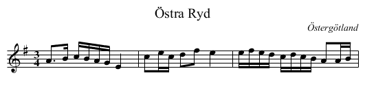 &Ouml;stra Ryd - staff notation