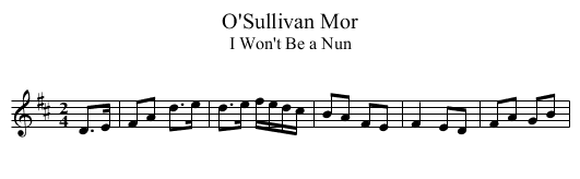 O'Sullivan Mor - staff notation
