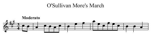 O'Sullivan More's March - staff notation