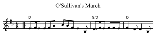 O'Sullivan's March - staff notation