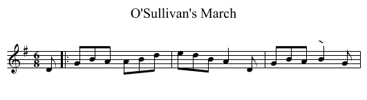 O'Sullivan's March - staff notation