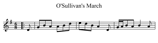 O'Sullivan's March - staff notation